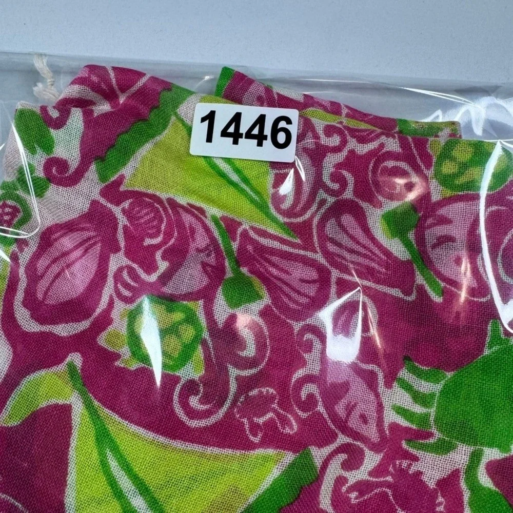 Lilly Pulitzer Scarf Womens OS Silk Cashmere Pink Green‎ Murfee Maryland Wrap